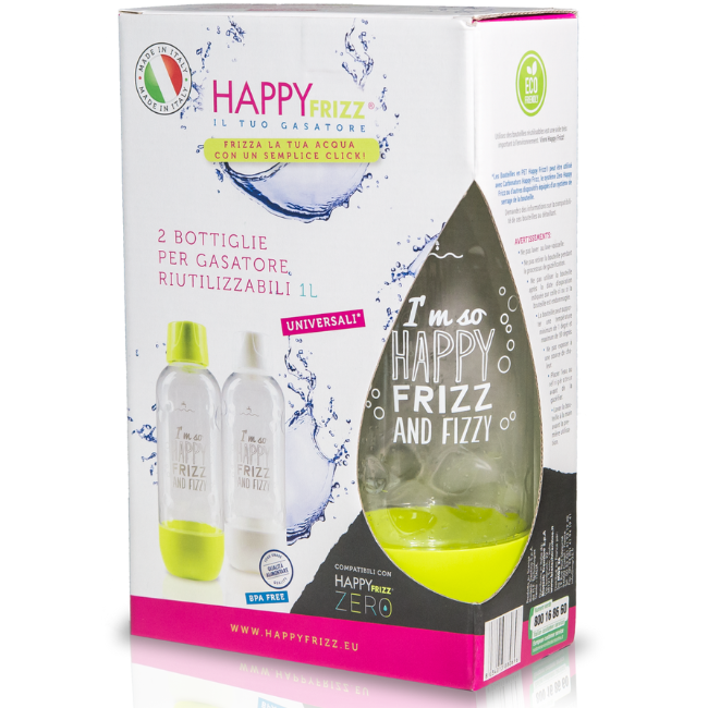 HAPPY FRIZZ BOTTLE SET 1L 2PACK BOT01